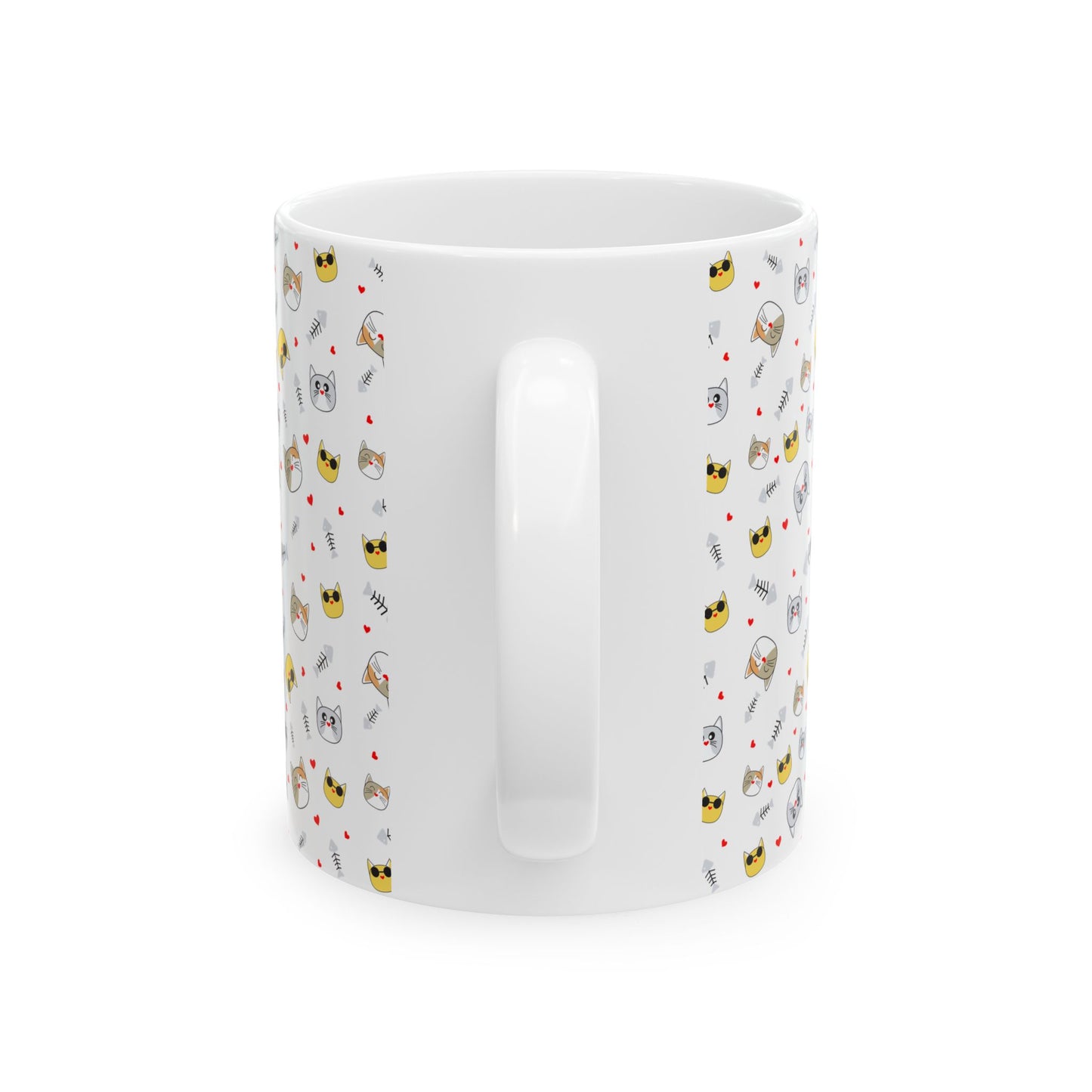 Cute Cat Patterned Ceramic Mug - Purrfect Gift for Cat Lovers, Fun Coffee Cup, Ideal for Birthdays, Celebrations, or Everyday Use