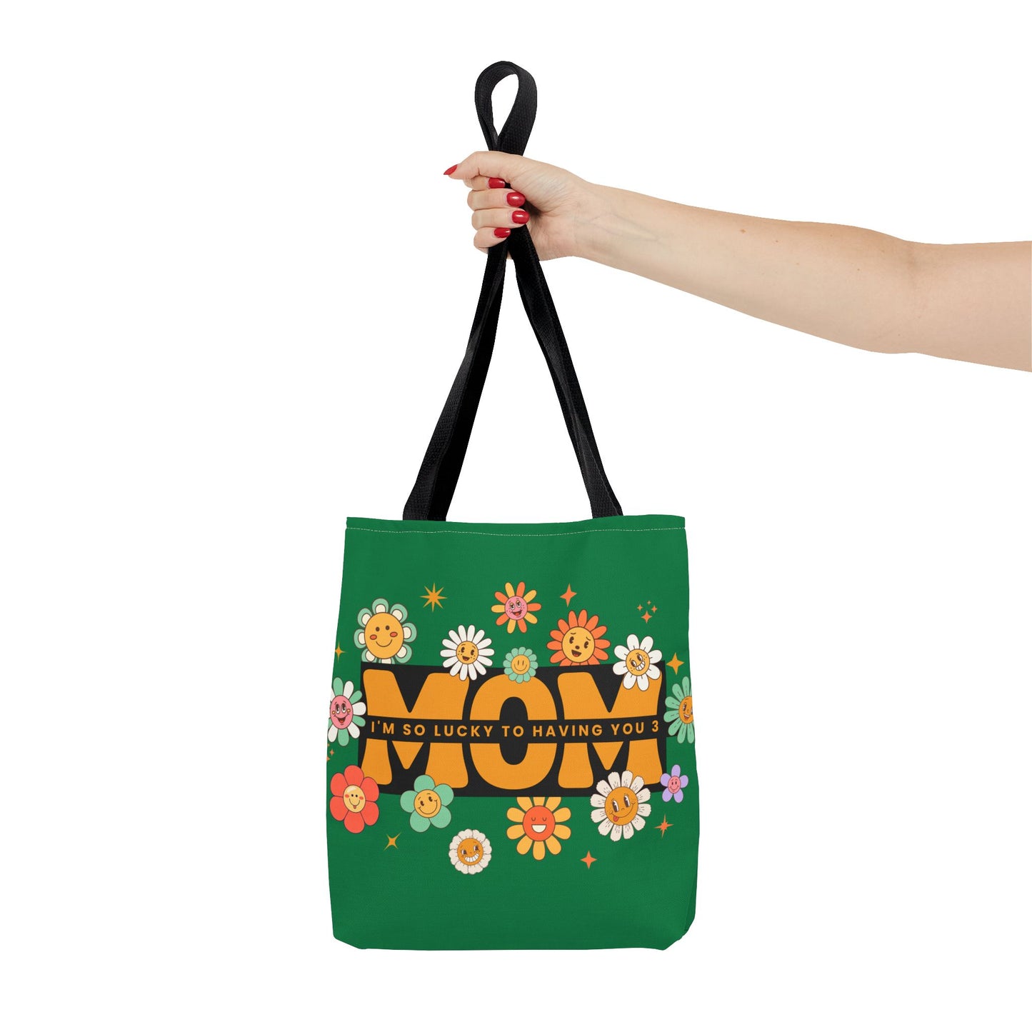 Charming Floral Mom Tote Bag, Mother's Day Gift, Eco-Friendly Shopping Bag, Flower Print Handbag, Cute Tote for Moms