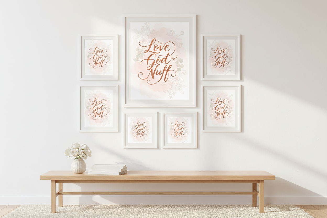 Love God Nuff - Multiple Frames Mockup