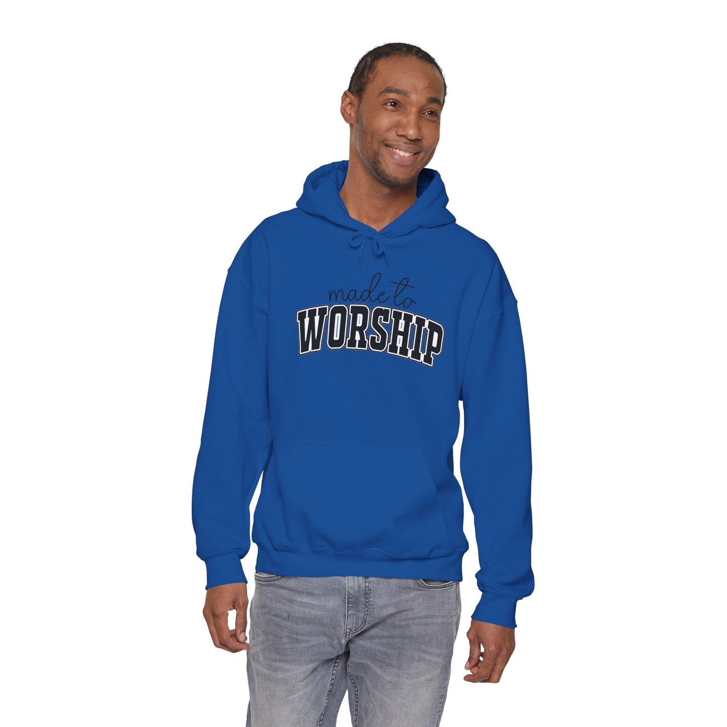 Christian Graphic Hoodie - 'Made to Worship' Pullover