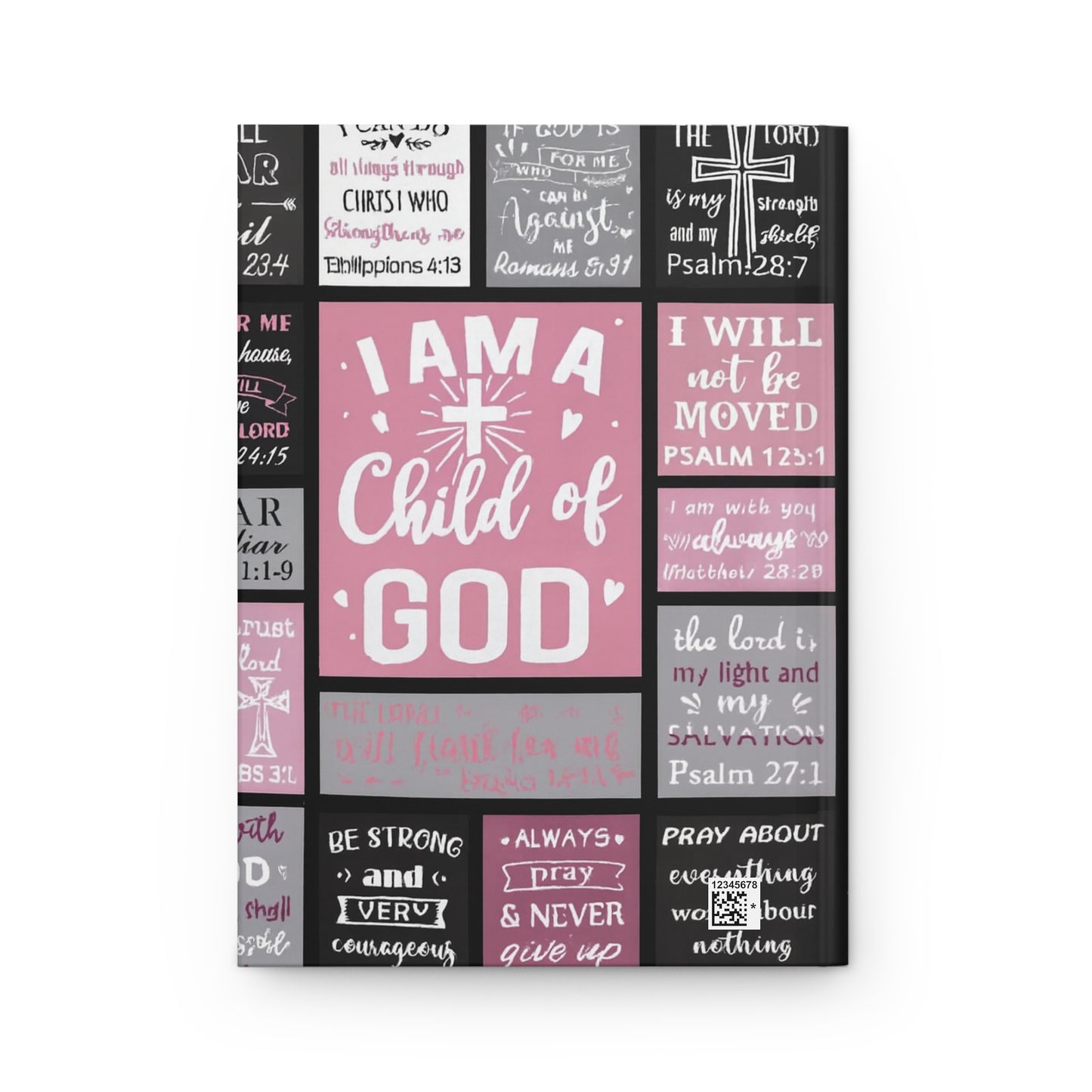 I Am a Child of God Hardcover Journal — Pink Christian Faith Prayer Notebook