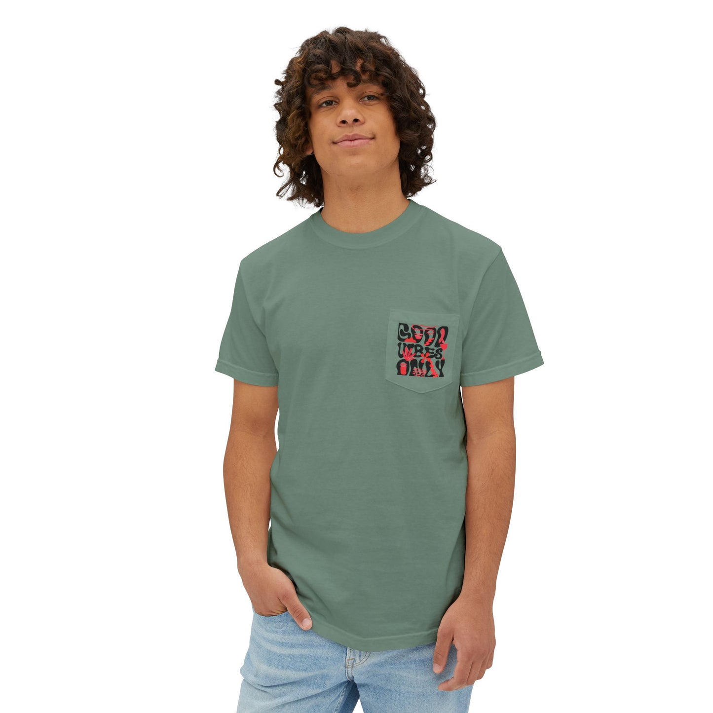 Good Vibes Pocket T-Shirt - Positive Vibes Apparel | ABAFAMILYSTORE
