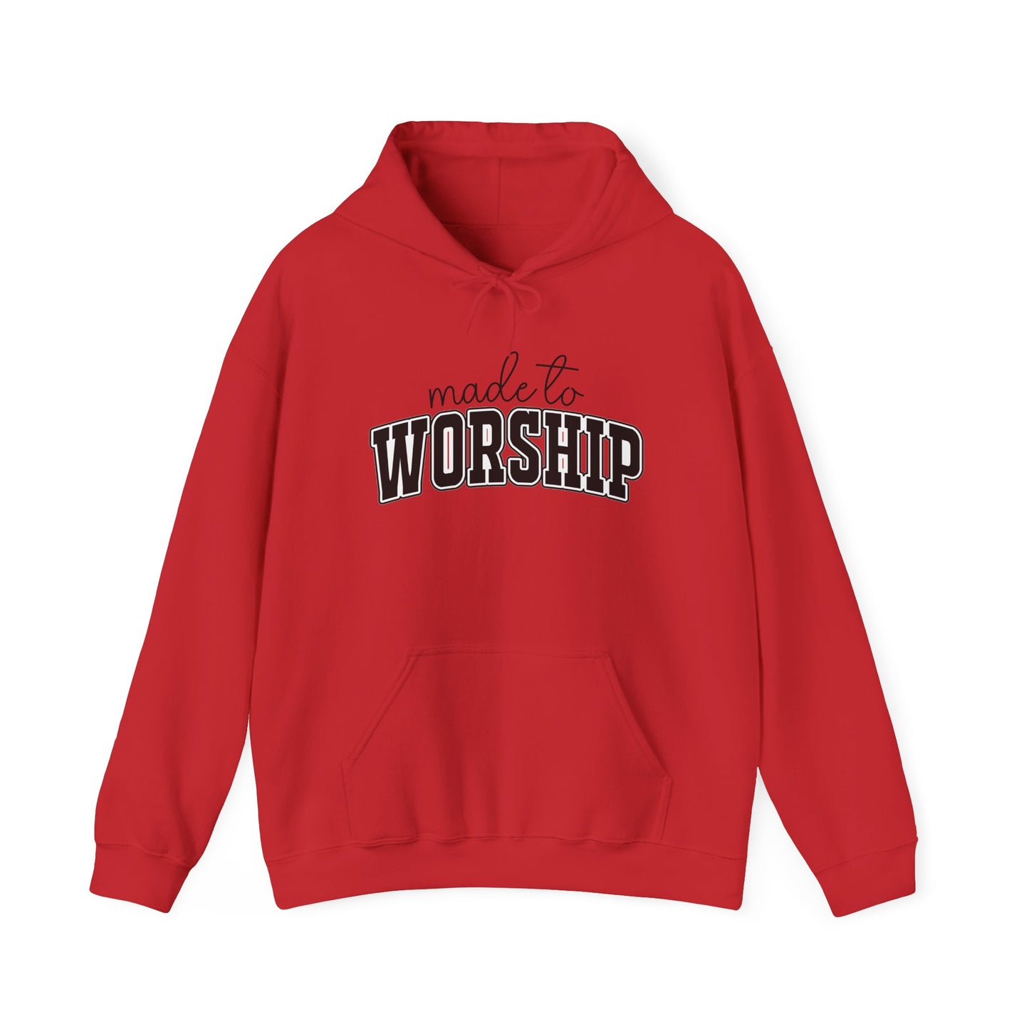 Christian Graphic Hoodie - 'Made to Worship' Pullover
