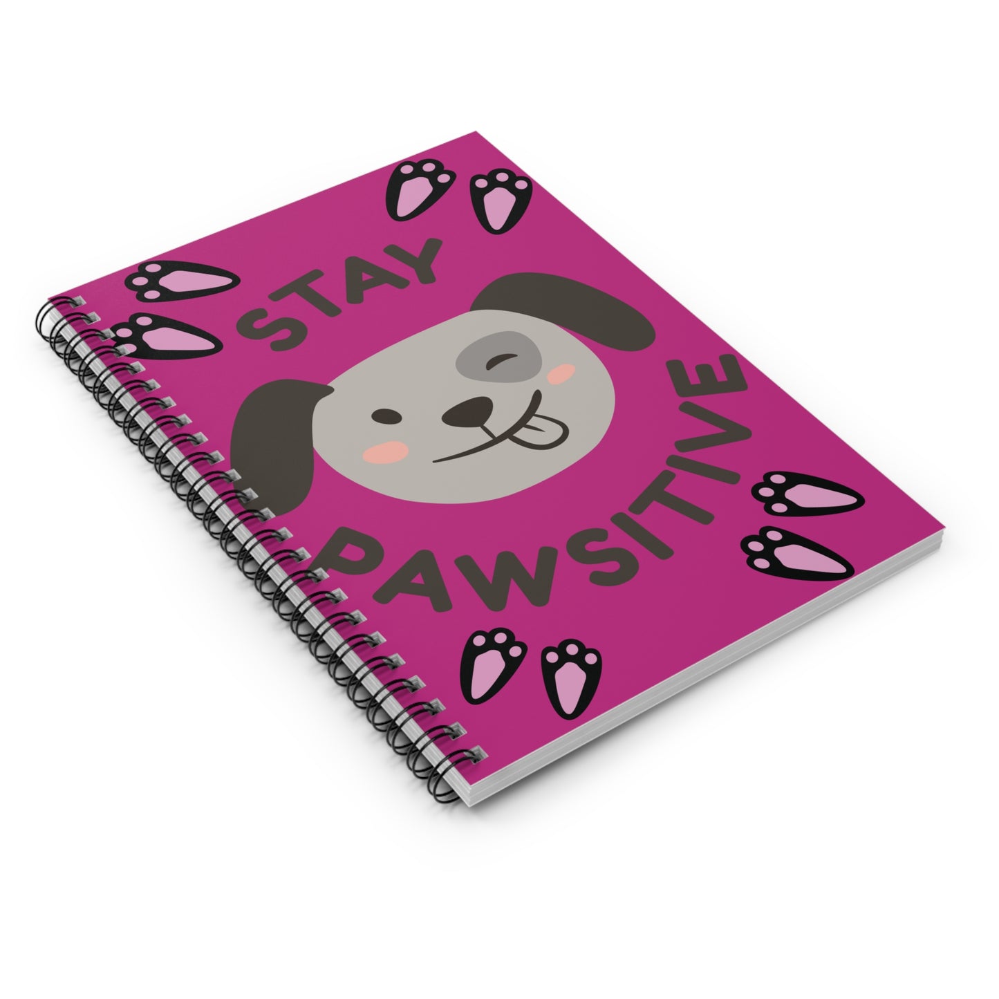 Stay Pawsitive Notebook - Inspirational Journal | ABAFAMILYSTORE