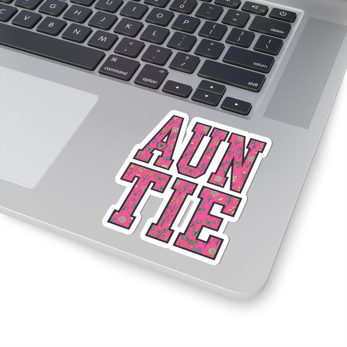 Floral 'AUNTIE' Typography Kiss-Cut Stickers | Auntie Pride
