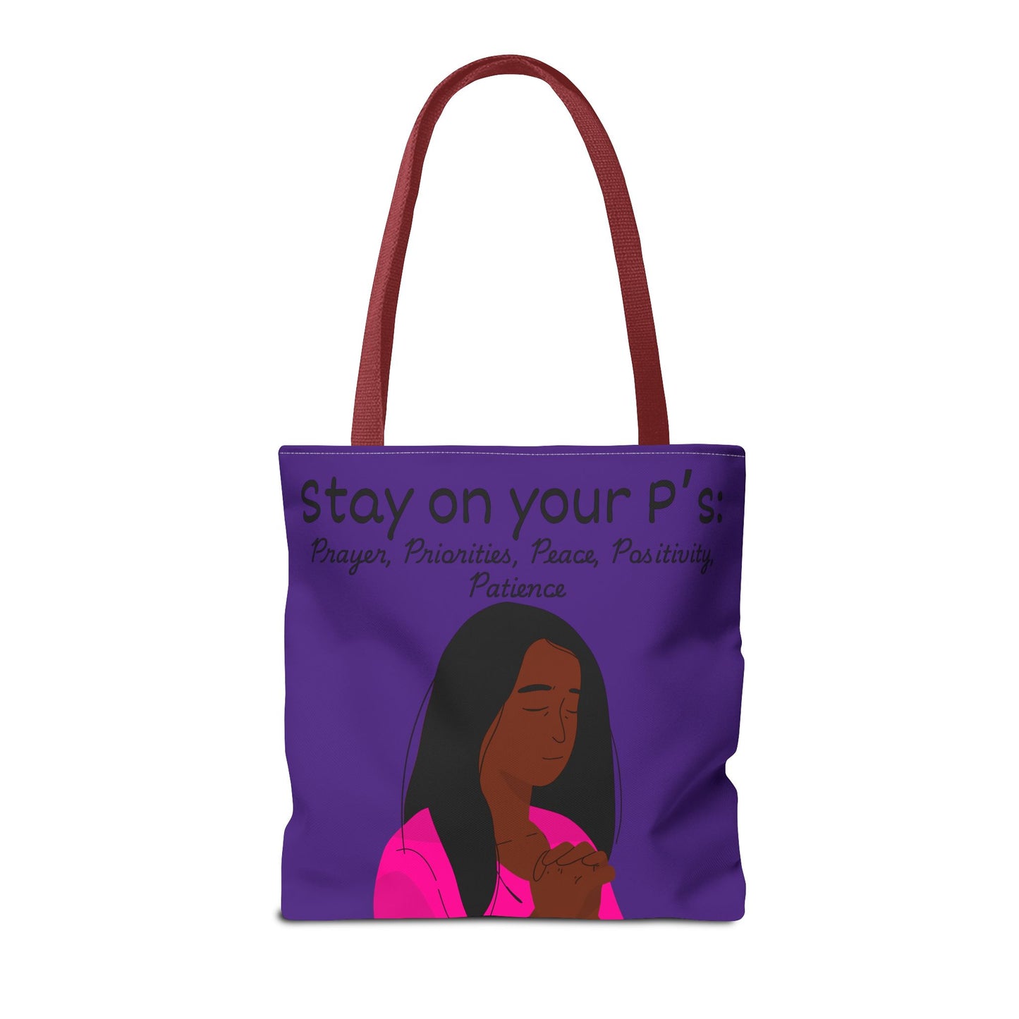 Empowering Prayer Tote Bag - Stay on Your P's: Prayer, Priorities, Peace, Positivity, Patience, Spiritual Gift, Christian Accessory, [...]