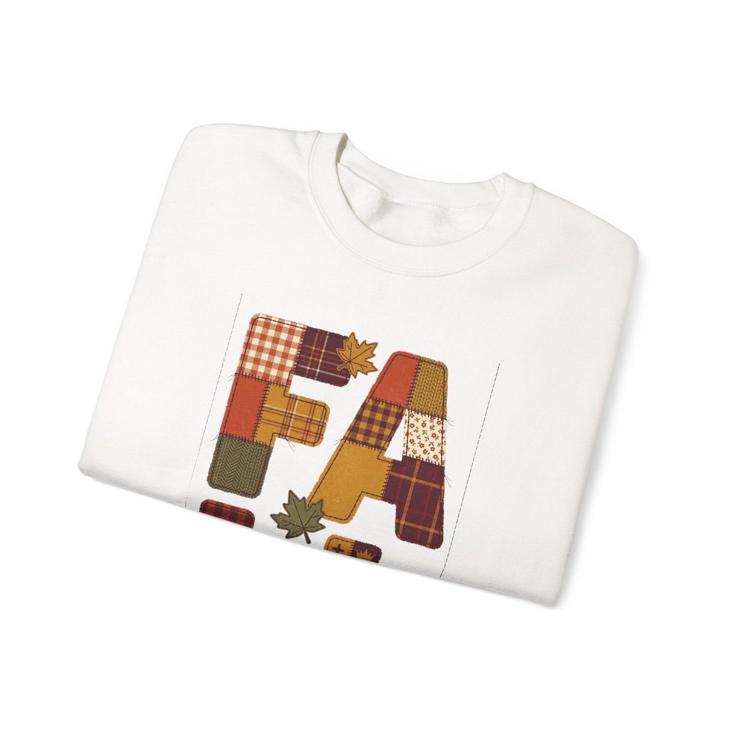 Fall Patchwork "Fae for Jesus" Crewneck Sweatshirt | Thanksgiving Harvest