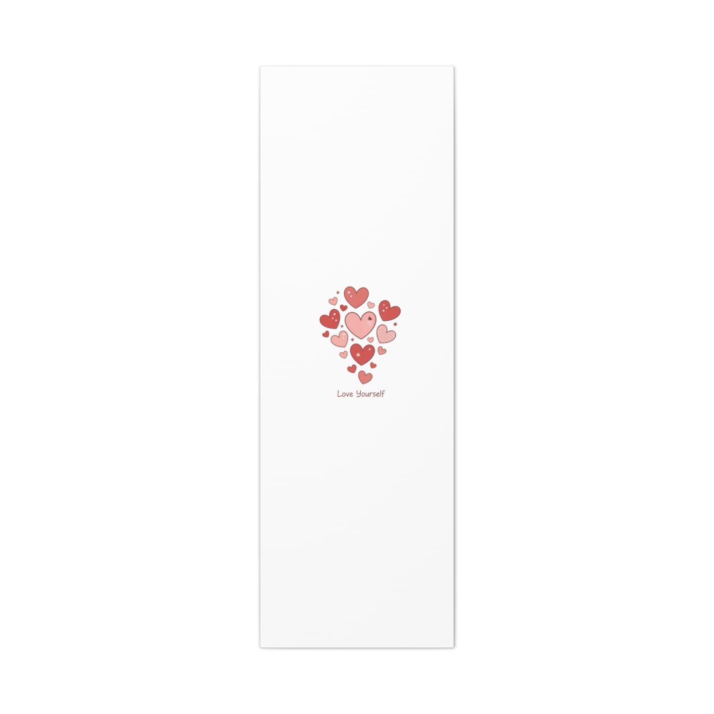 Love Yourself Canvas Wall Art — Watercolor Hearts Inspirational Home Decor