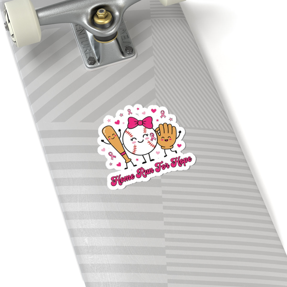 Home Run For Hope Sticker | Breast Cancer Awareness, Pink Ribbon Baseball