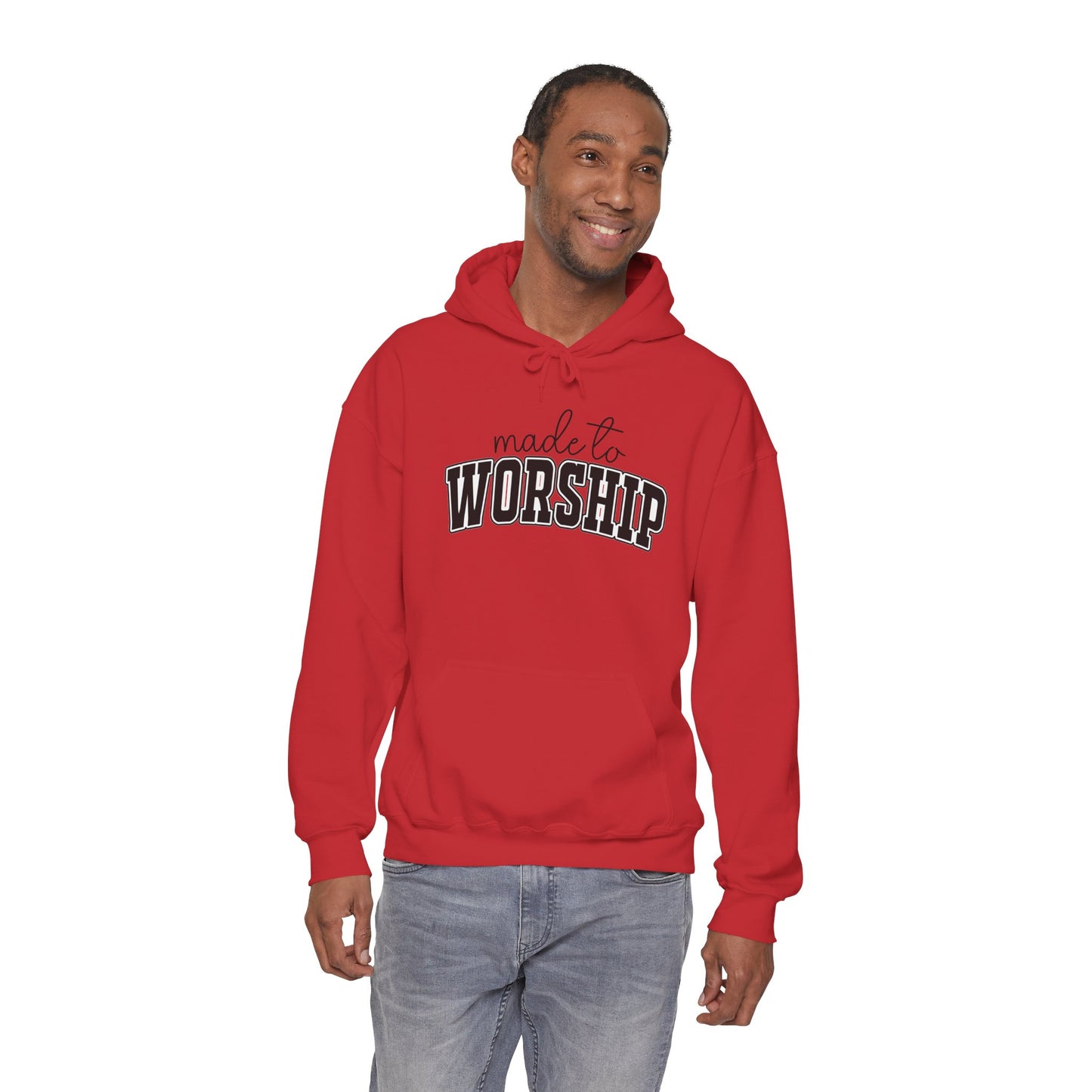 Christian Graphic Hoodie - 'Made to Worship' Pullover