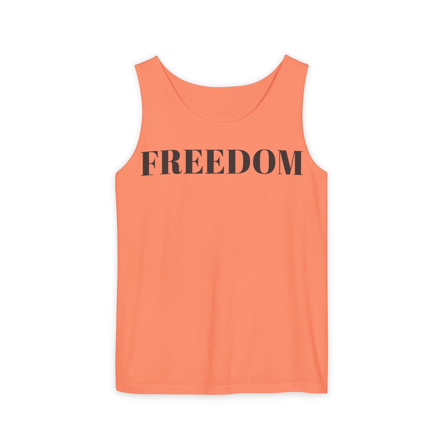 Freedom Unisex Garment-Dyed Tank Top - Comfortable Summer Wear, Casual Lounge, Outdoor Fitness, Inspirational Gift, Vacation Apparel
