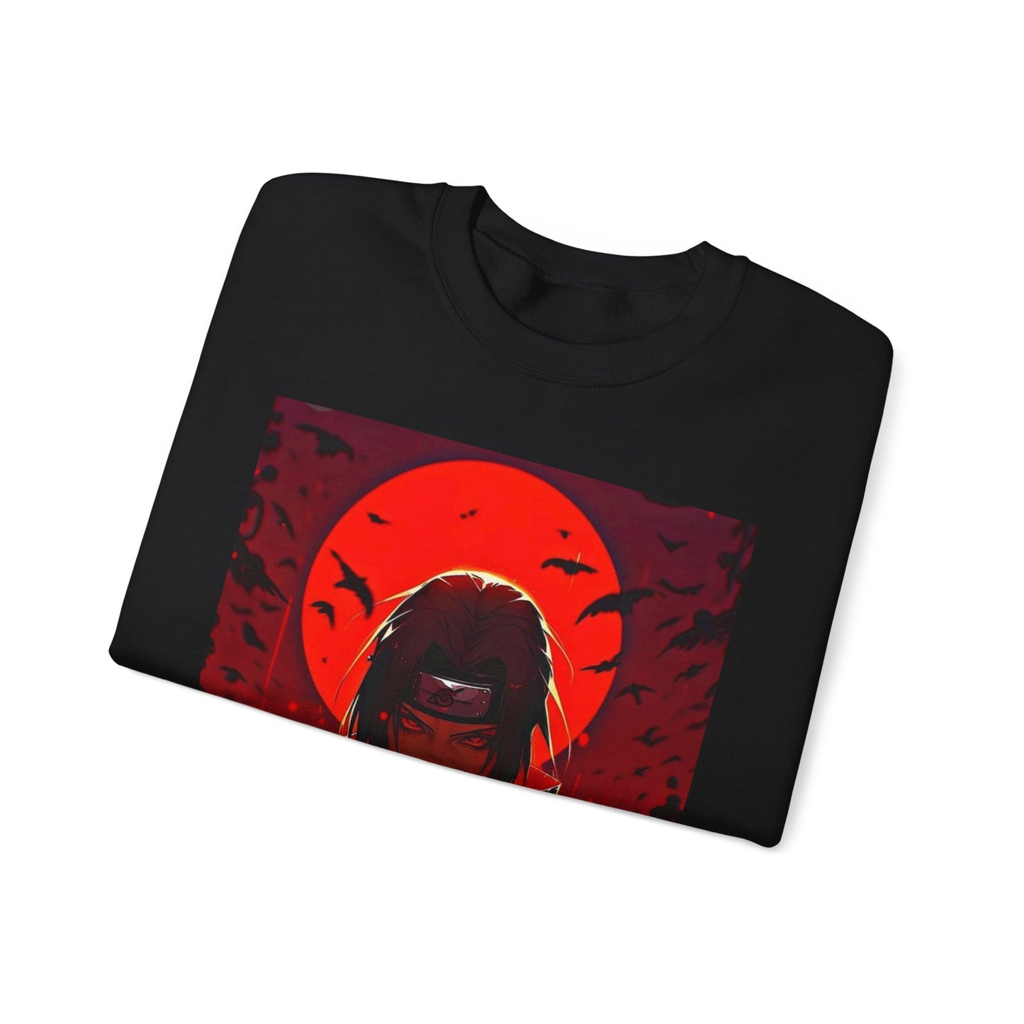 Anime Villain Crewneck Sweatshirt – Red Moon Itachi Design