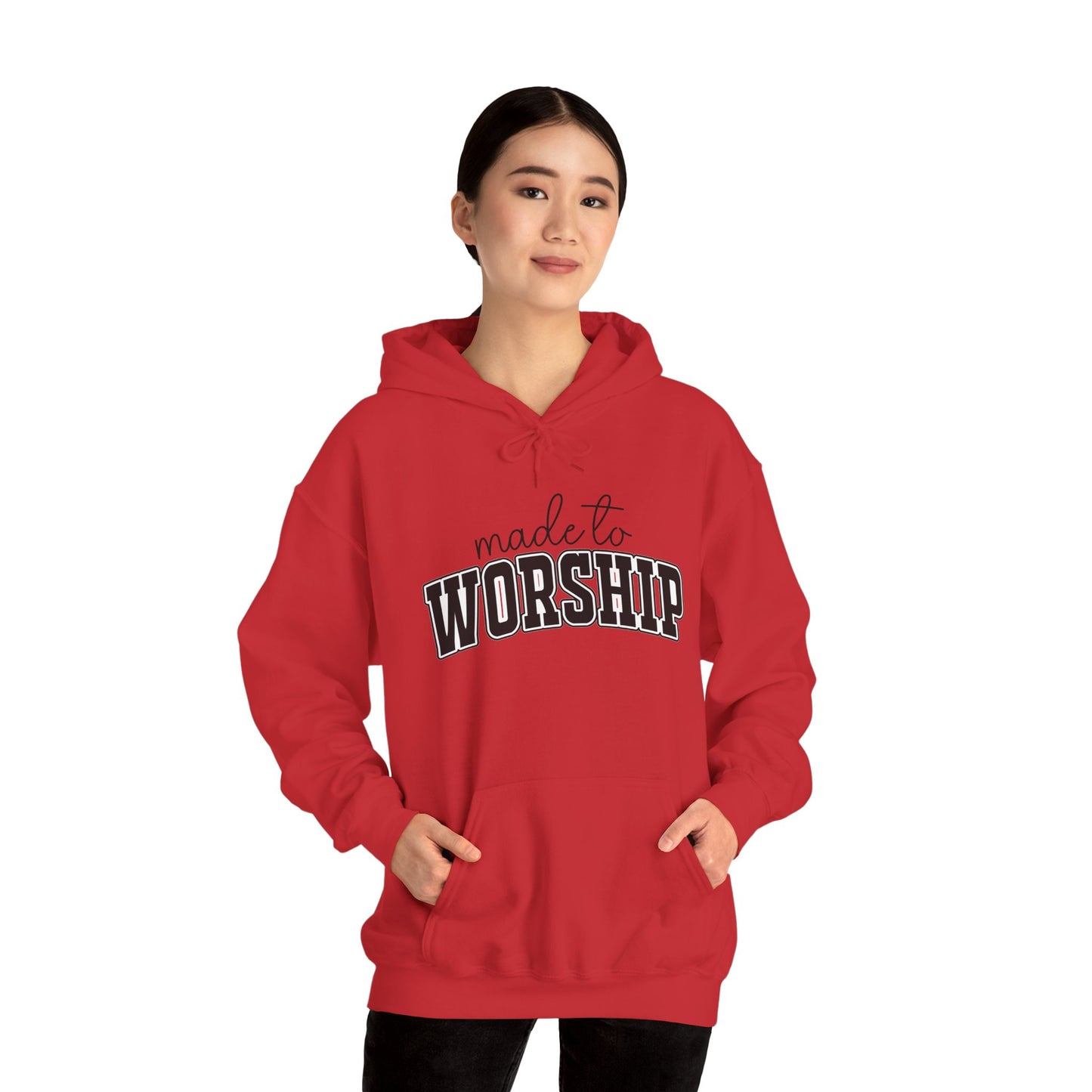 Christian Graphic Hoodie - 'Made to Worship' Pullover