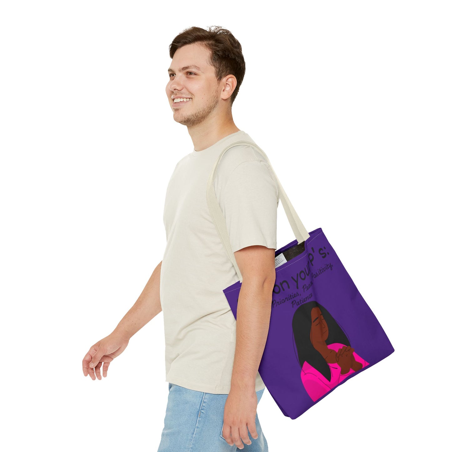 Empowering Prayer Tote Bag - Stay on Your P's: Prayer, Priorities, Peace, Positivity, Patience, Spiritual Gift, Christian Accessory, [...]