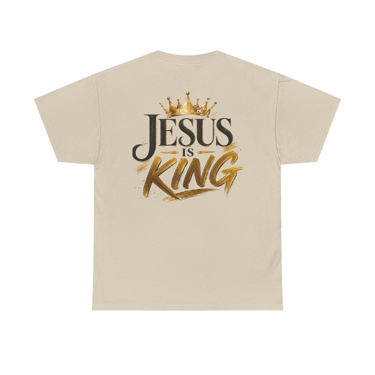 Jesus is King T-Shirt — Gold Crown Christian Tee