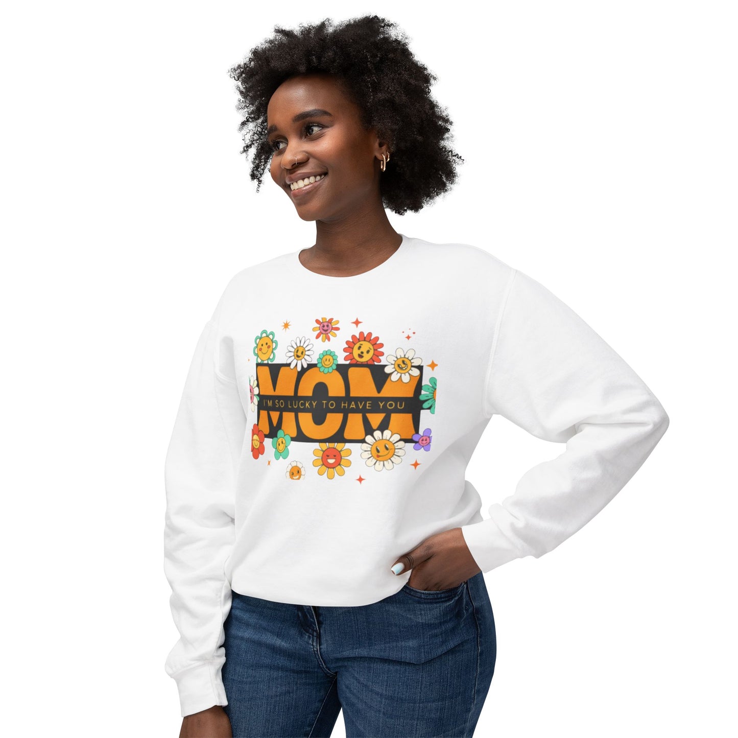 Mom Floral Crewneck Sweatshirt, Cozy Pullover, Family Apparel, Spring Fashion, Gift for Her