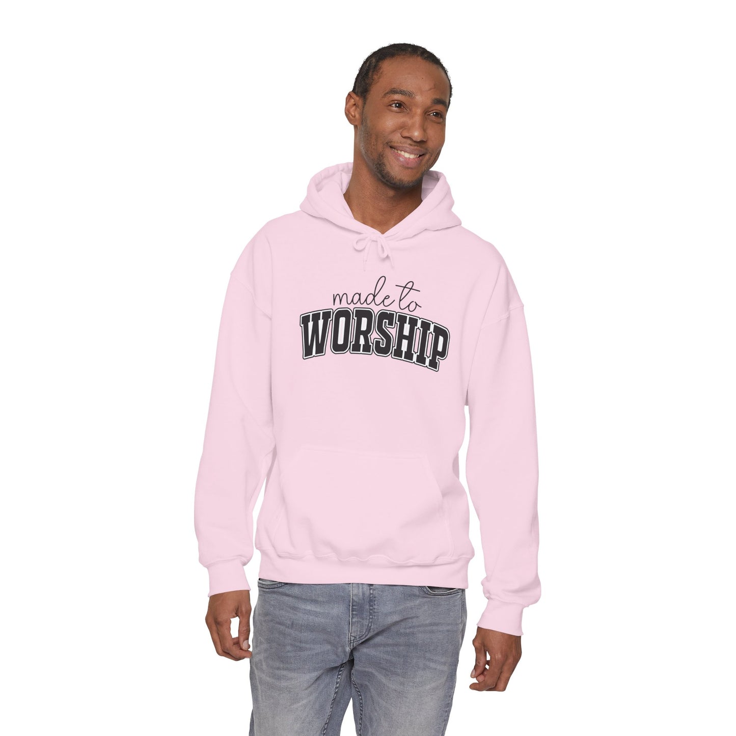 Christian Graphic Hoodie - 'Made to Worship' Pullover