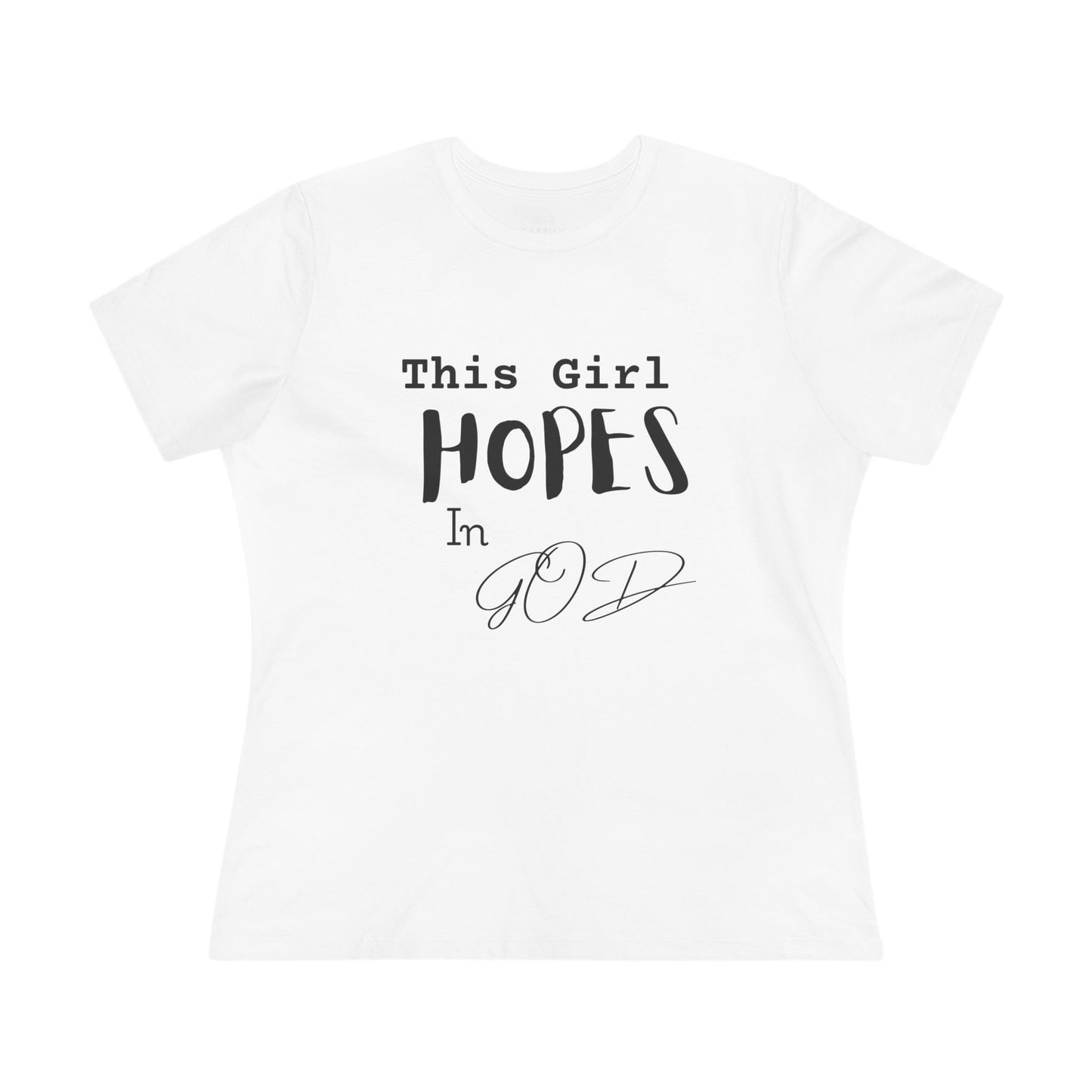 Hope in God Women's Tee, Christian Faith T-Shirt