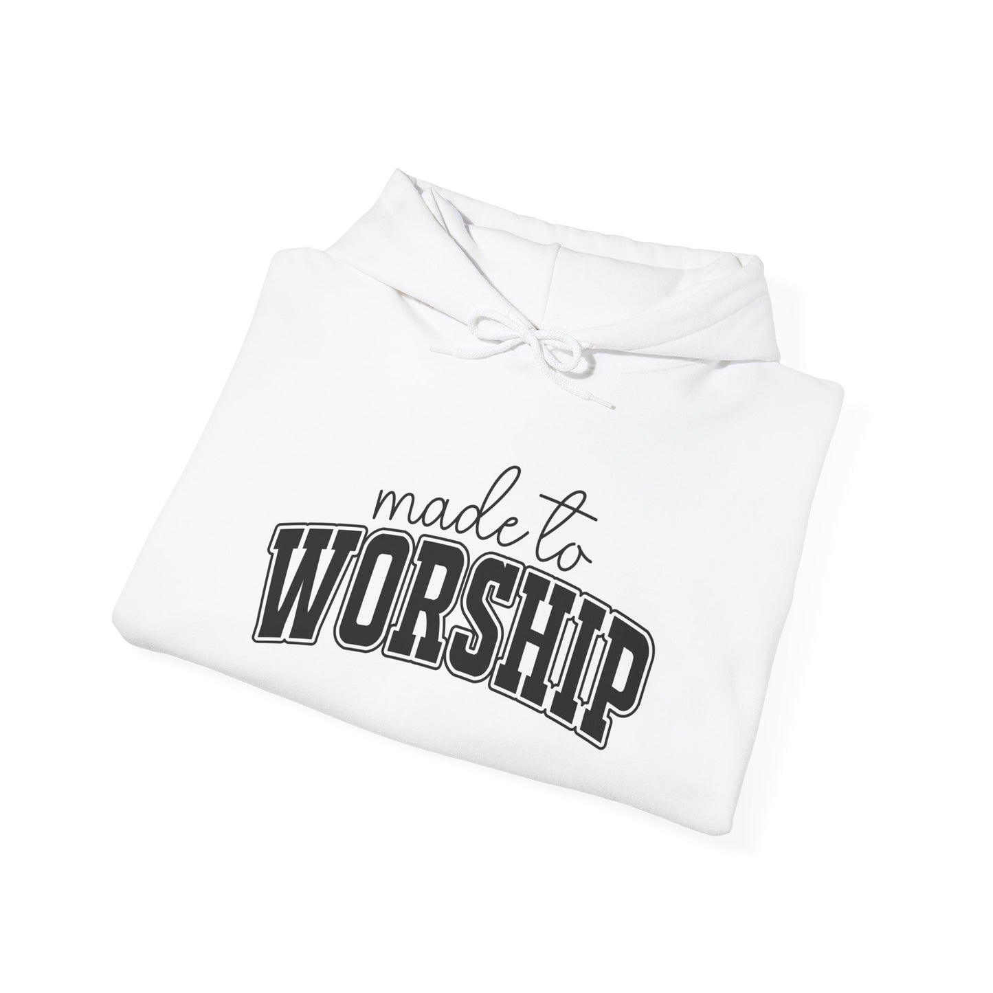Christian Graphic Hoodie - 'Made to Worship' Pullover
