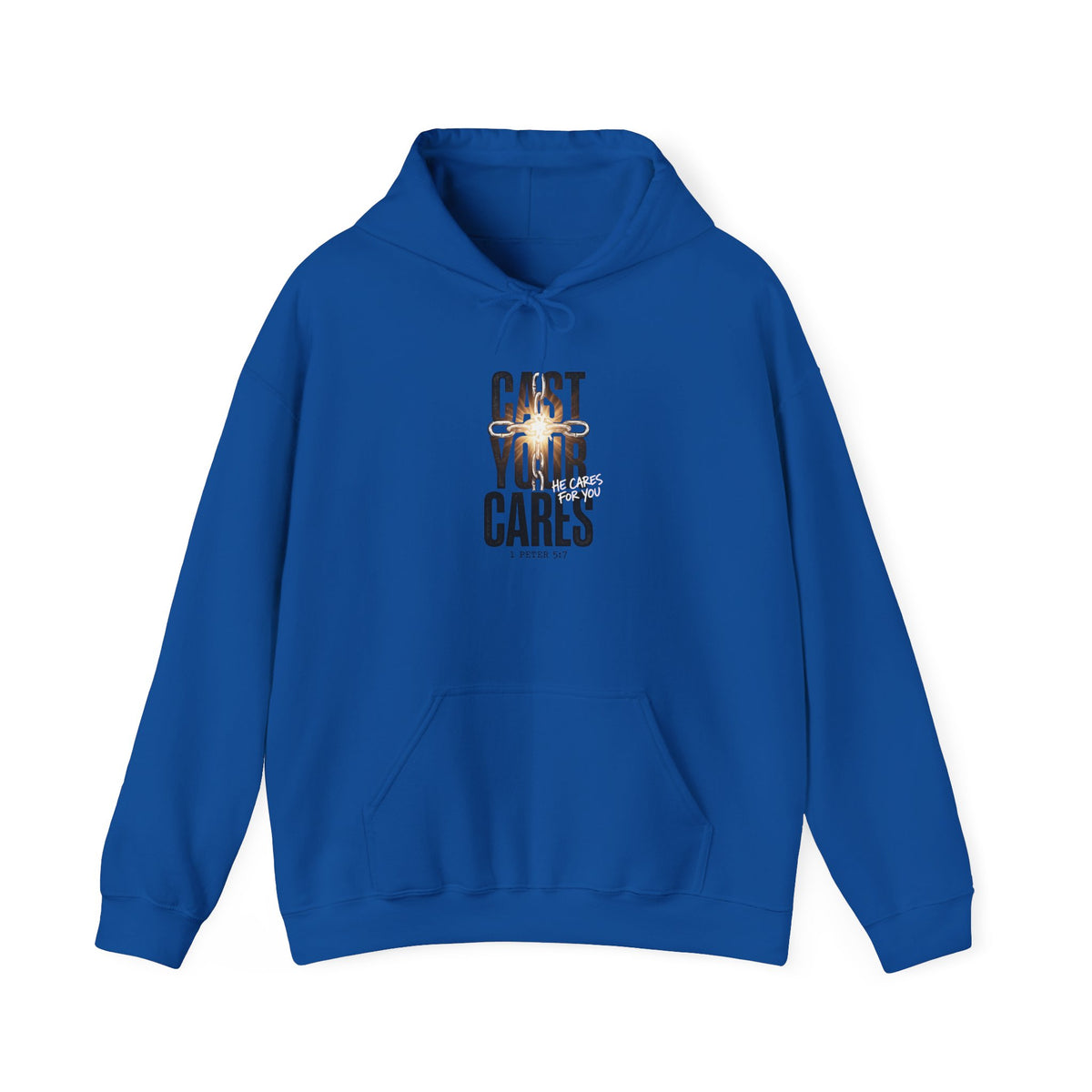 Cast Your Cares Hoodie | Christian streetwear, scripture typography