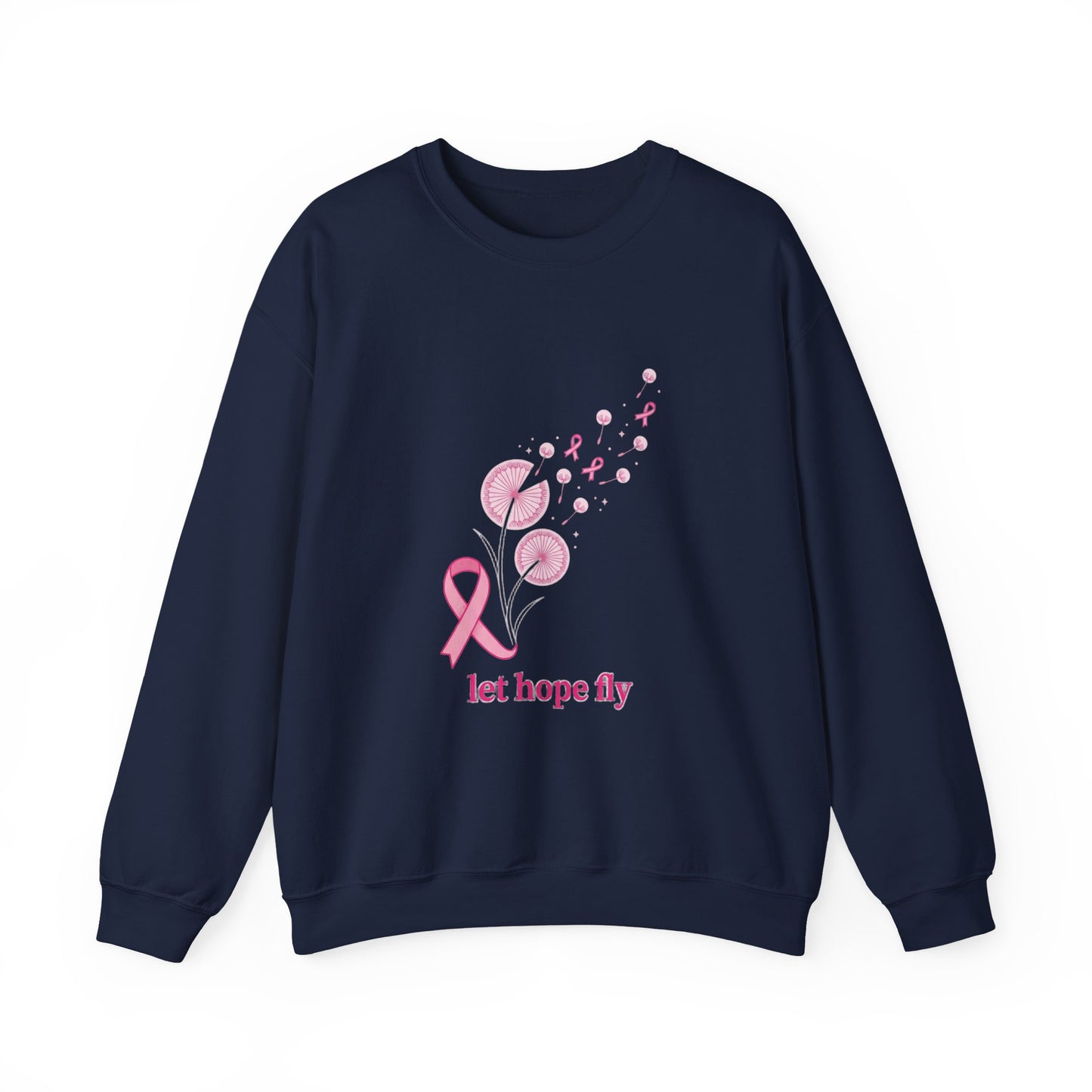 Let Hope Fly pink ribbon Sweatshirt | Breast Cancer Awareness