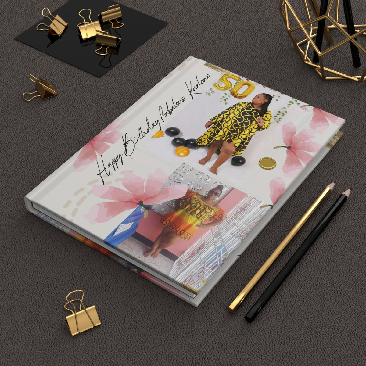 Personalized Birthday Hardcover Journal - Celebrate 50th with Custom Design