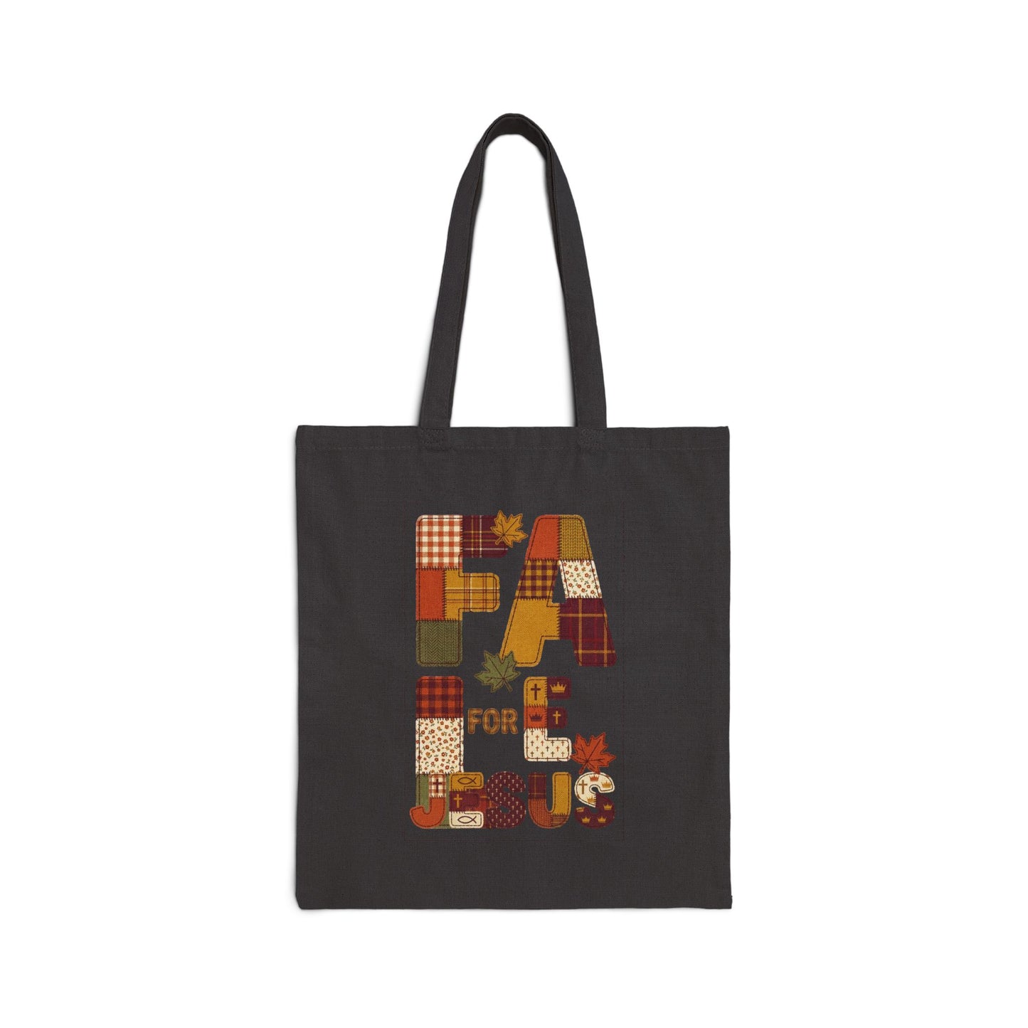 Grateful Fall Patchwork Tote | Thanksgiving Harvest, Watercolor Foliage