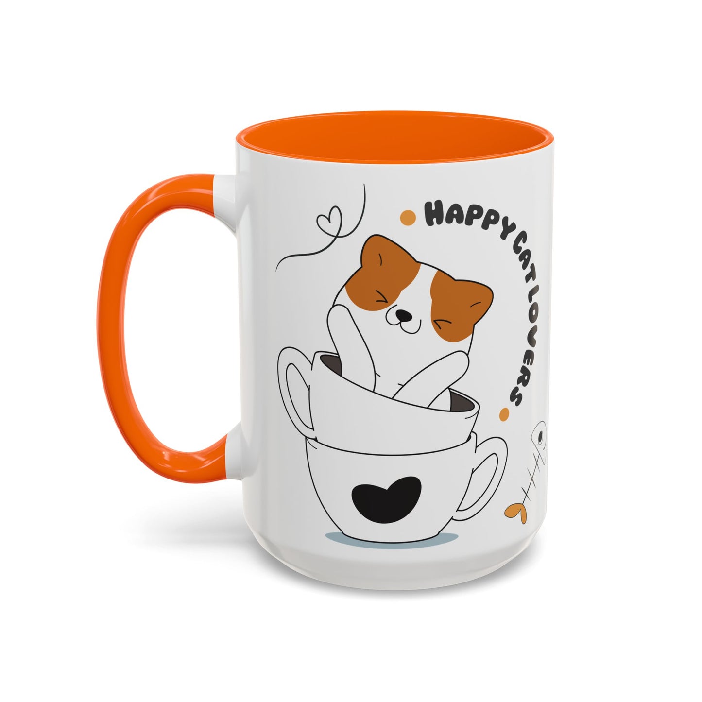 Whimsical Cat Lovers Coffee Mug | Cute Cat Decor, Gift for Pet Owners, Fun Design, Coffee Lover's Gift, Black Accent Mug