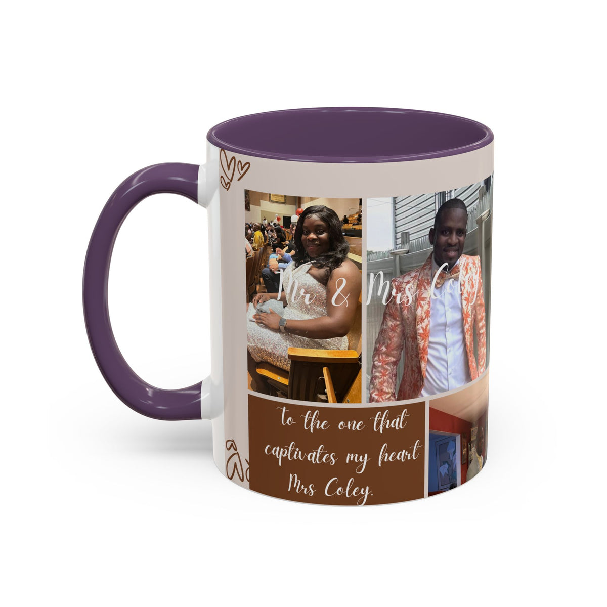 Personalized Photo Collage Coffee Mug – “To the One That Captures My Heart”