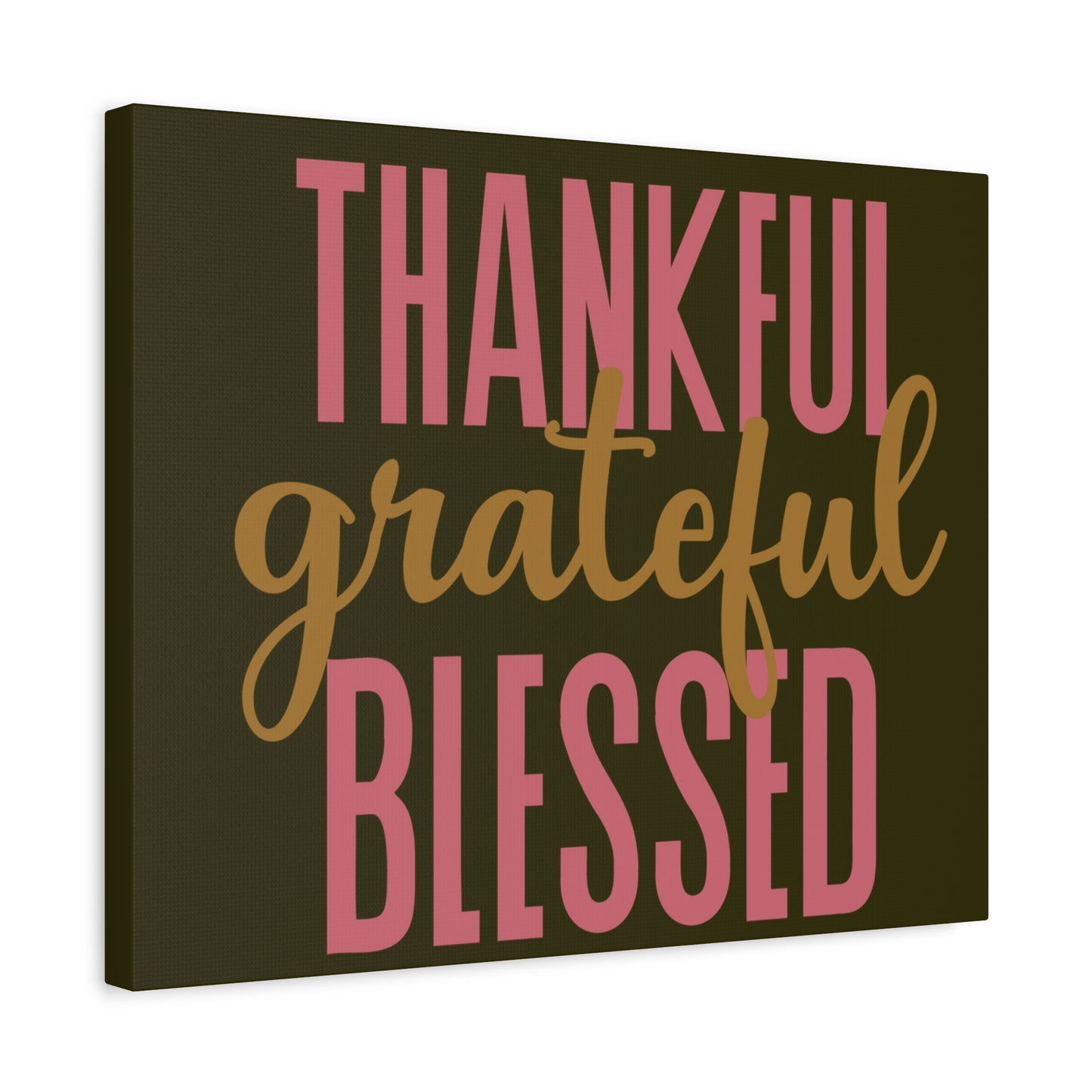 Canvas Wall Art - "Thankful Grateful Blessed" Inspirational Home Décor