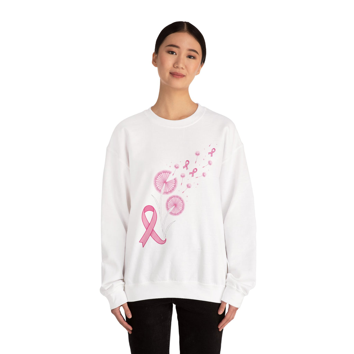 Let Hope Fly pink ribbon Sweatshirt | Breast Cancer Awareness
