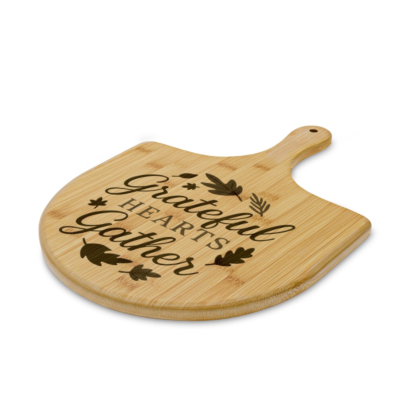 Engraved Bamboo Pizza Board - Grateful Hearts Gather