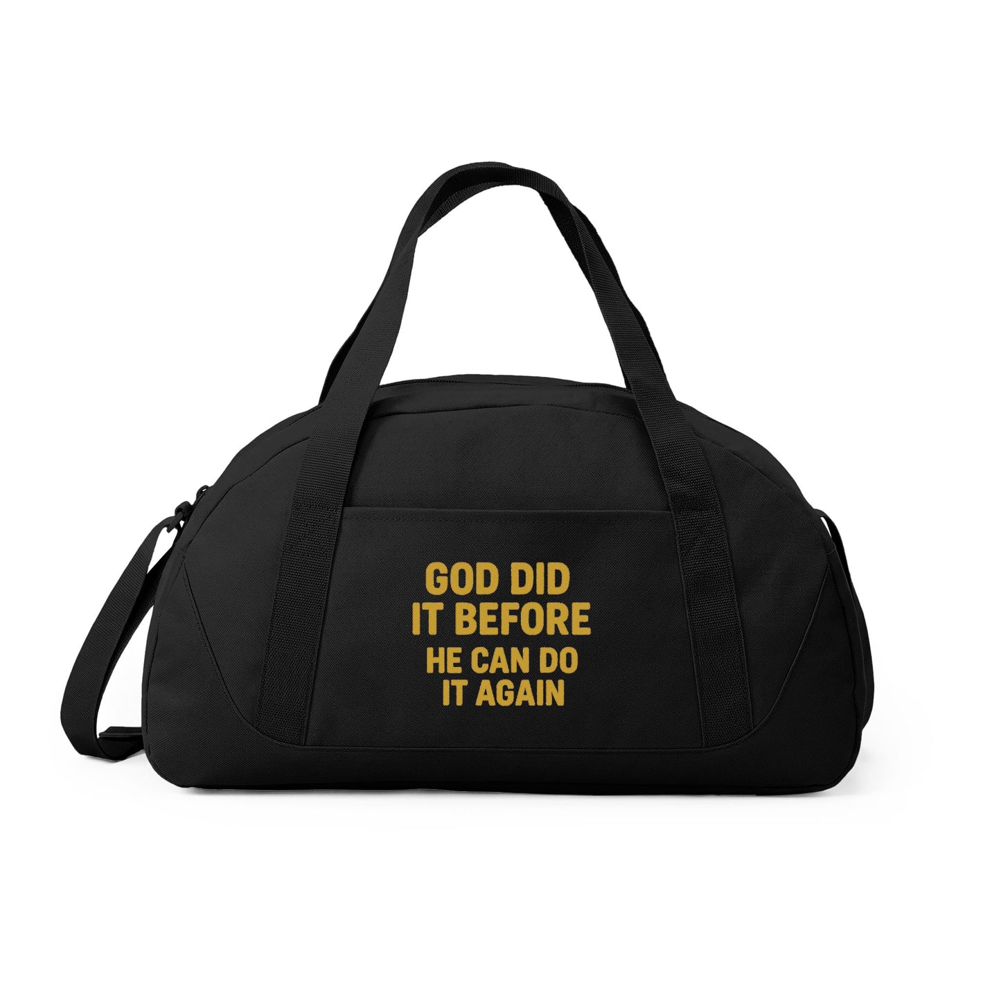 Inspirational Duffel Bag — “God Did It Before” Motivational Gym & Travel Weekend Bag