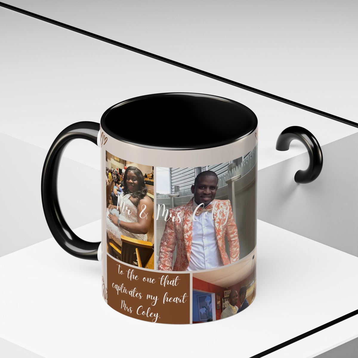 Personalized Photo Collage Coffee Mug – “To the One That Captures My Heart”
