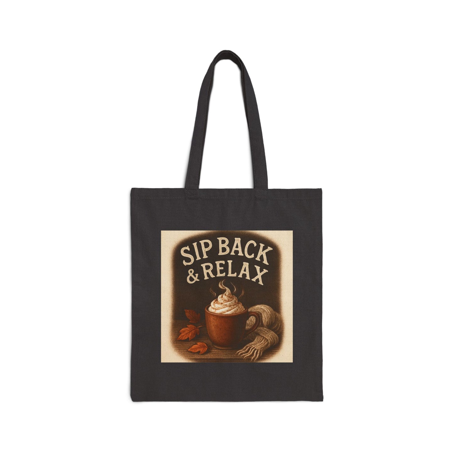Sip Back & Relax Cotton Canvas Tote Bag
