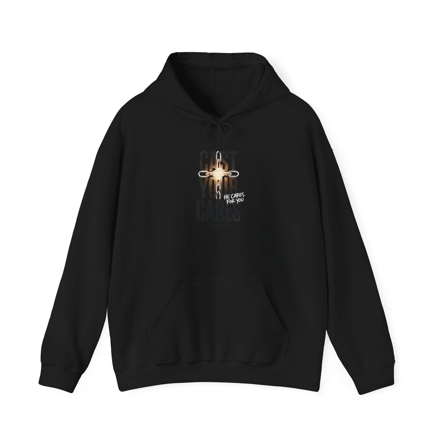 Cast Your Cares Hoodie | Christian streetwear, scripture tee style