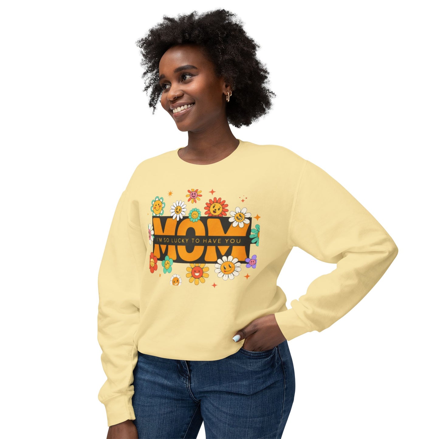 Mom Floral Crewneck Sweatshirt, Cozy Pullover, Family Apparel, Spring Fashion, Gift for Her