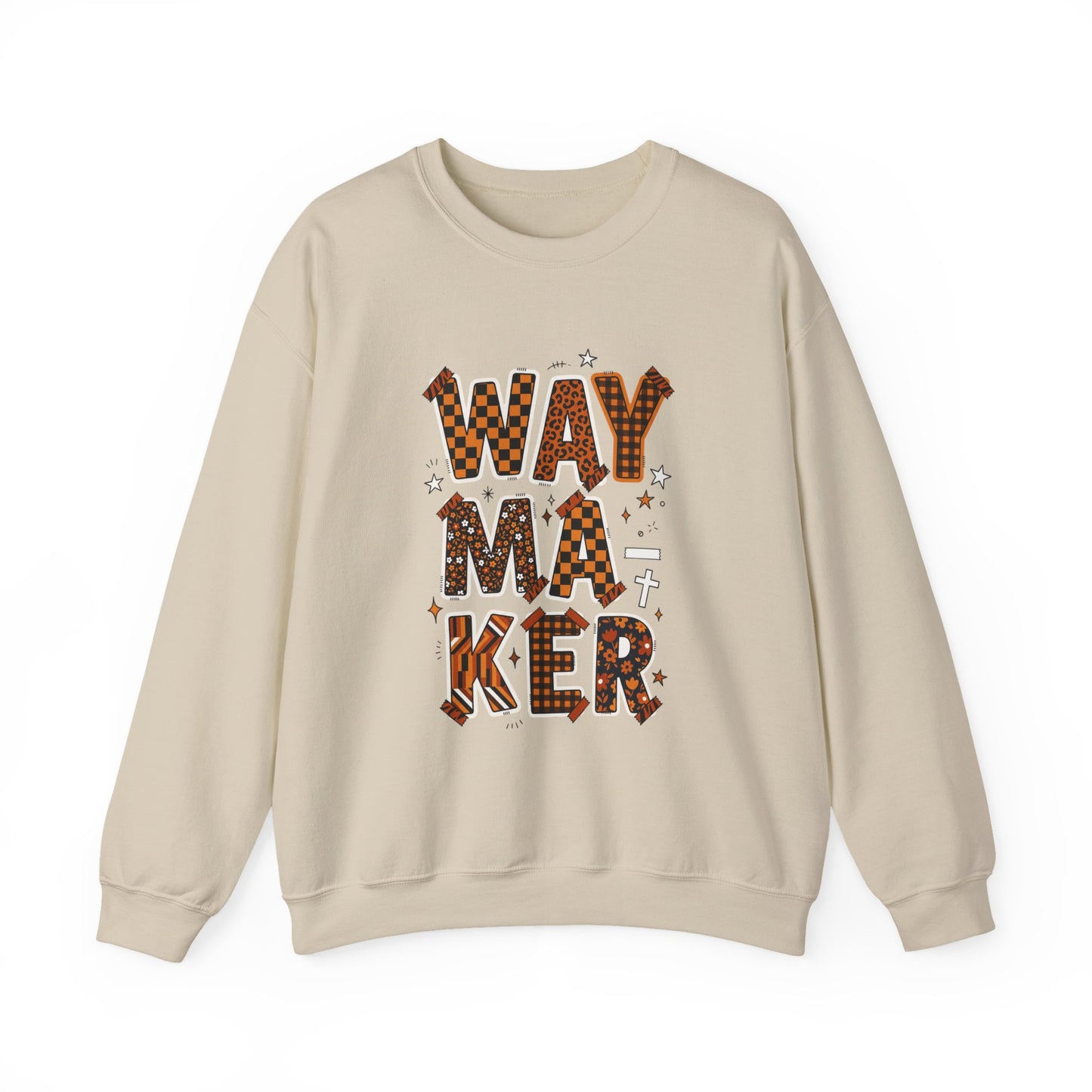 Waymaker Crewneck Sweatshirt | Christian faith sweatshirt, playful mixed-font scripture style