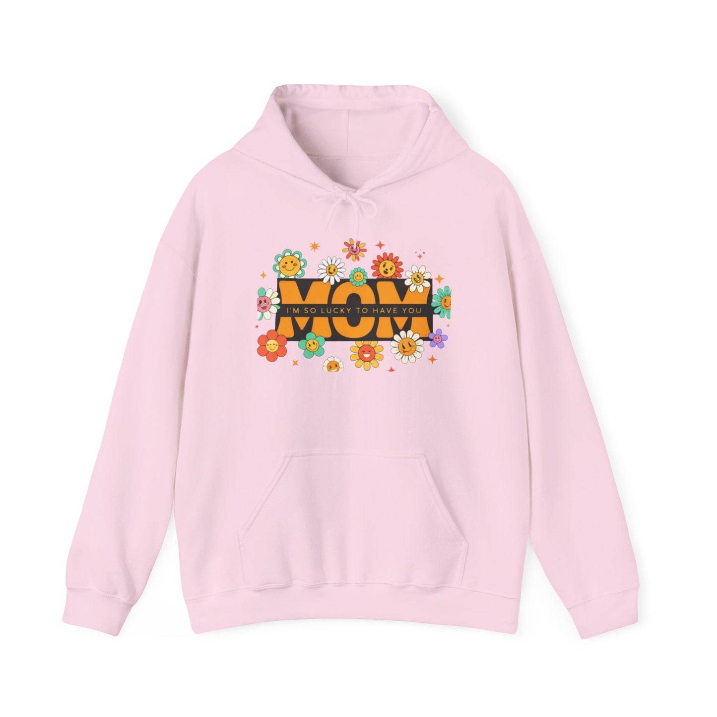 Hoodie - 'WOW' Retro Floral Graphic Hoodie | 70s Inspired Flower Power Sweatshirt