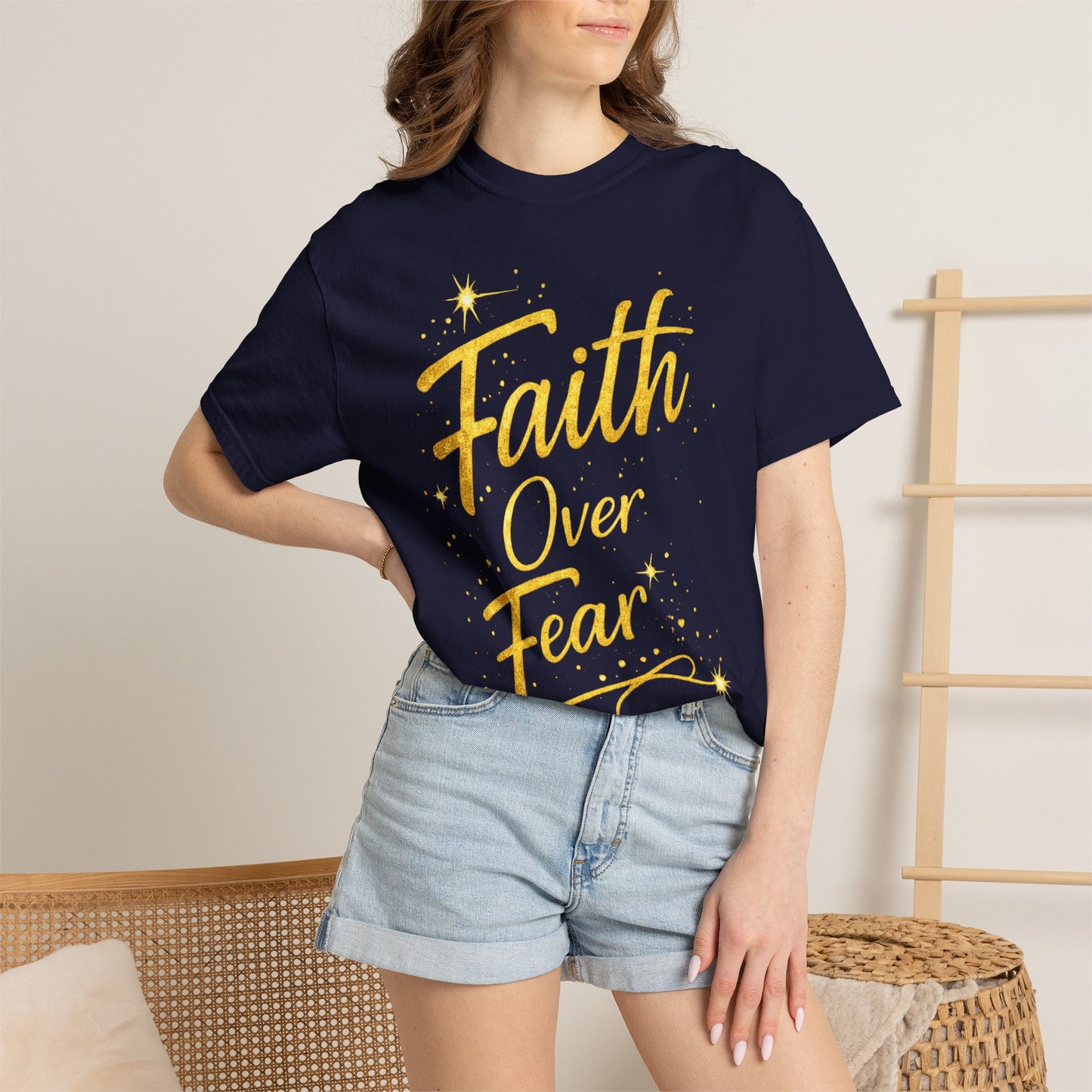Faith Over Fear T-Shirt — Inspirational Christian Tee
