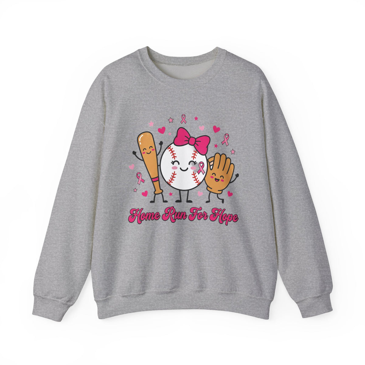 Softball Ribbon Team Support Sweatshirt | Breast Cancer Awareness