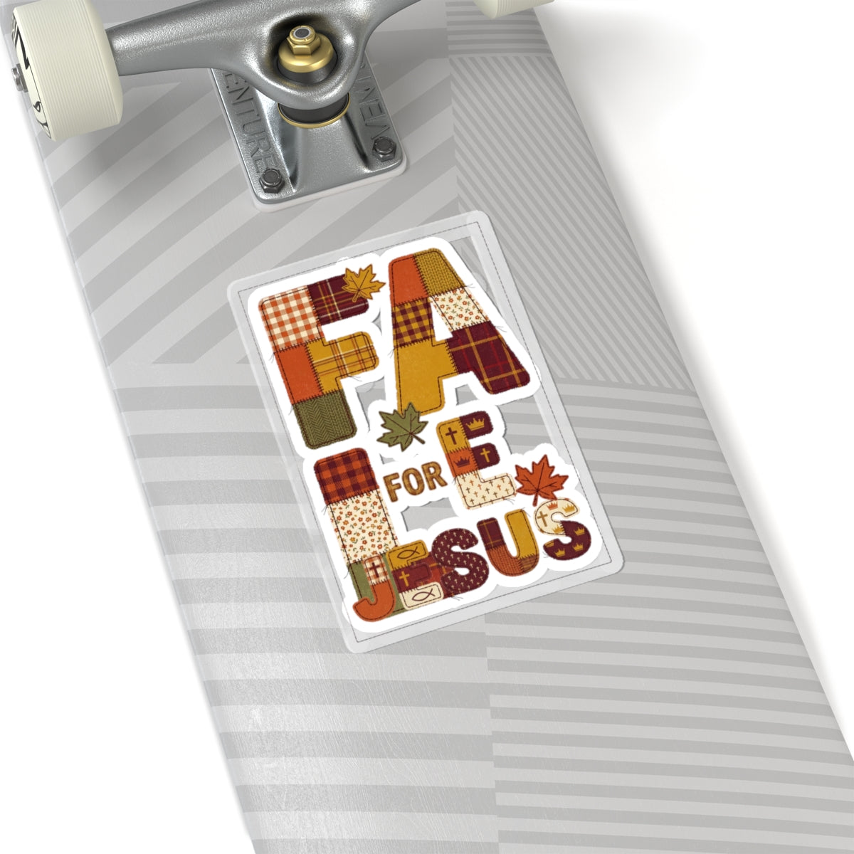 Fall Patchwork "Fall for Jesus" Sticker | Thanksgiving, Autumn Leaves