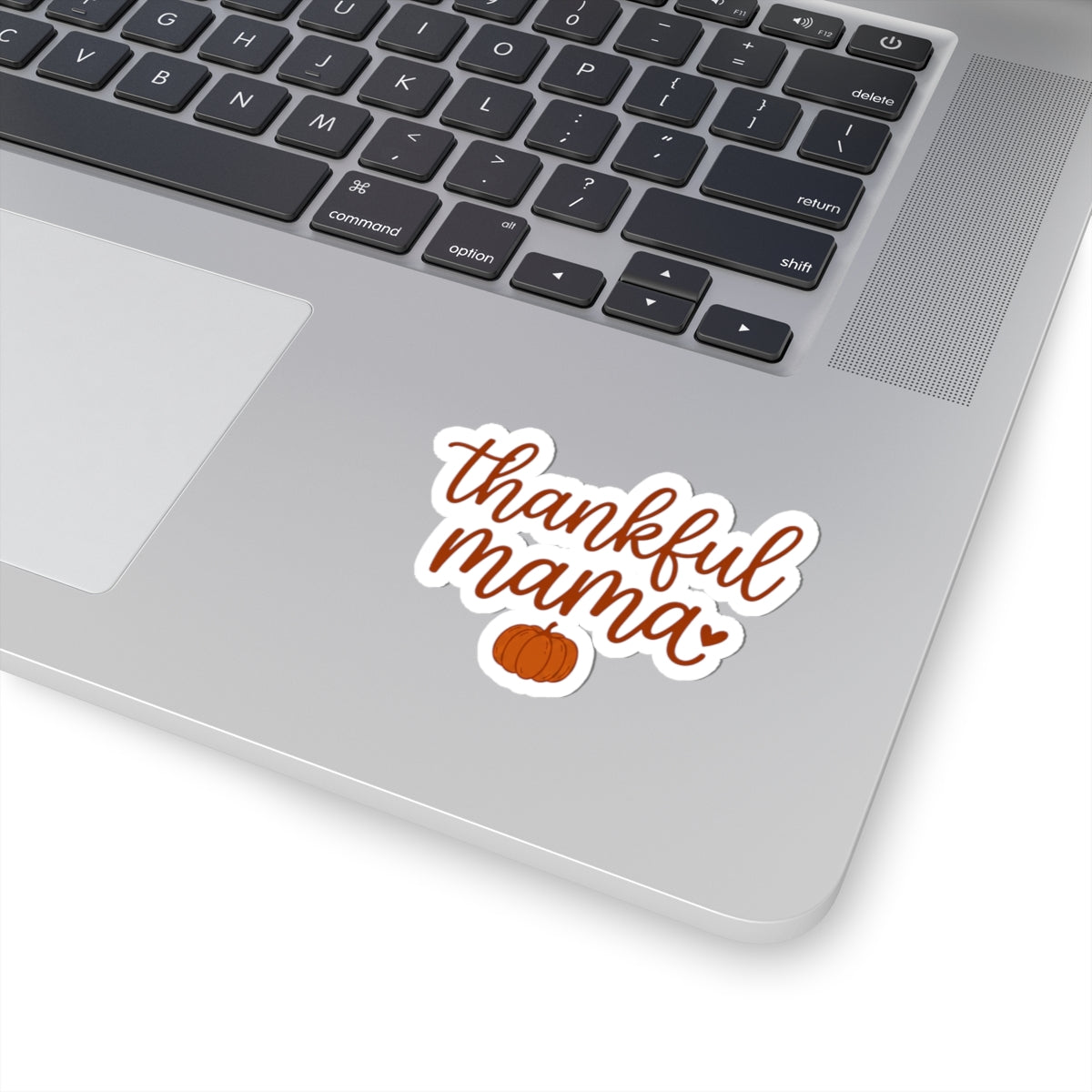 Thankful Mama Pumpkin Sticker | Thanksgiving, Fall Harvest Die-Cut