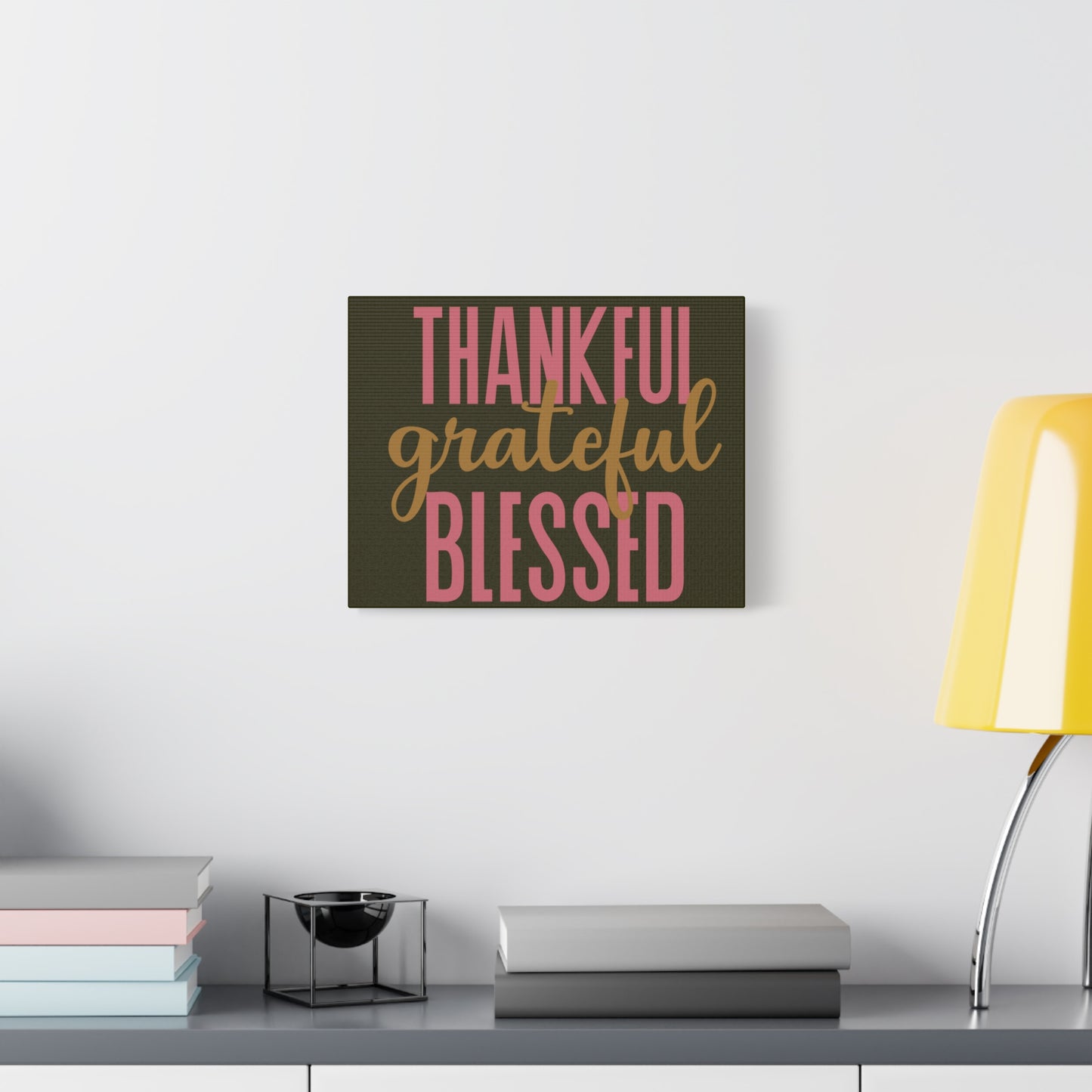 Canvas Wall Art - "Thankful Grateful Blessed" Inspirational Home Décor