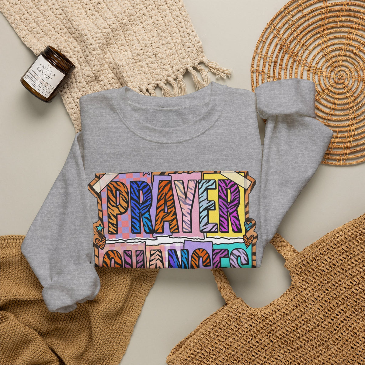 Prayer Changes Things Sweatshirt | Christian rainbow scripture, mixed-font faith