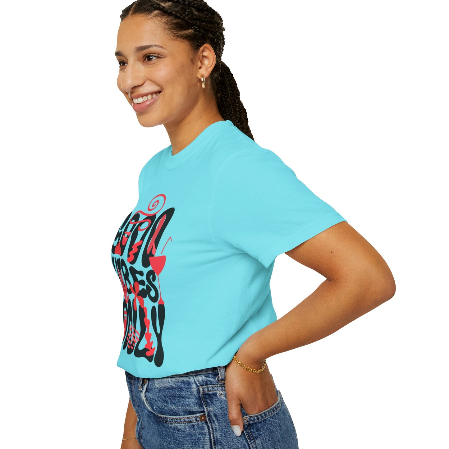Cool Vibes Only Unisex Garment-Dyed T-Shirt - Casual Summer Fashion Statement