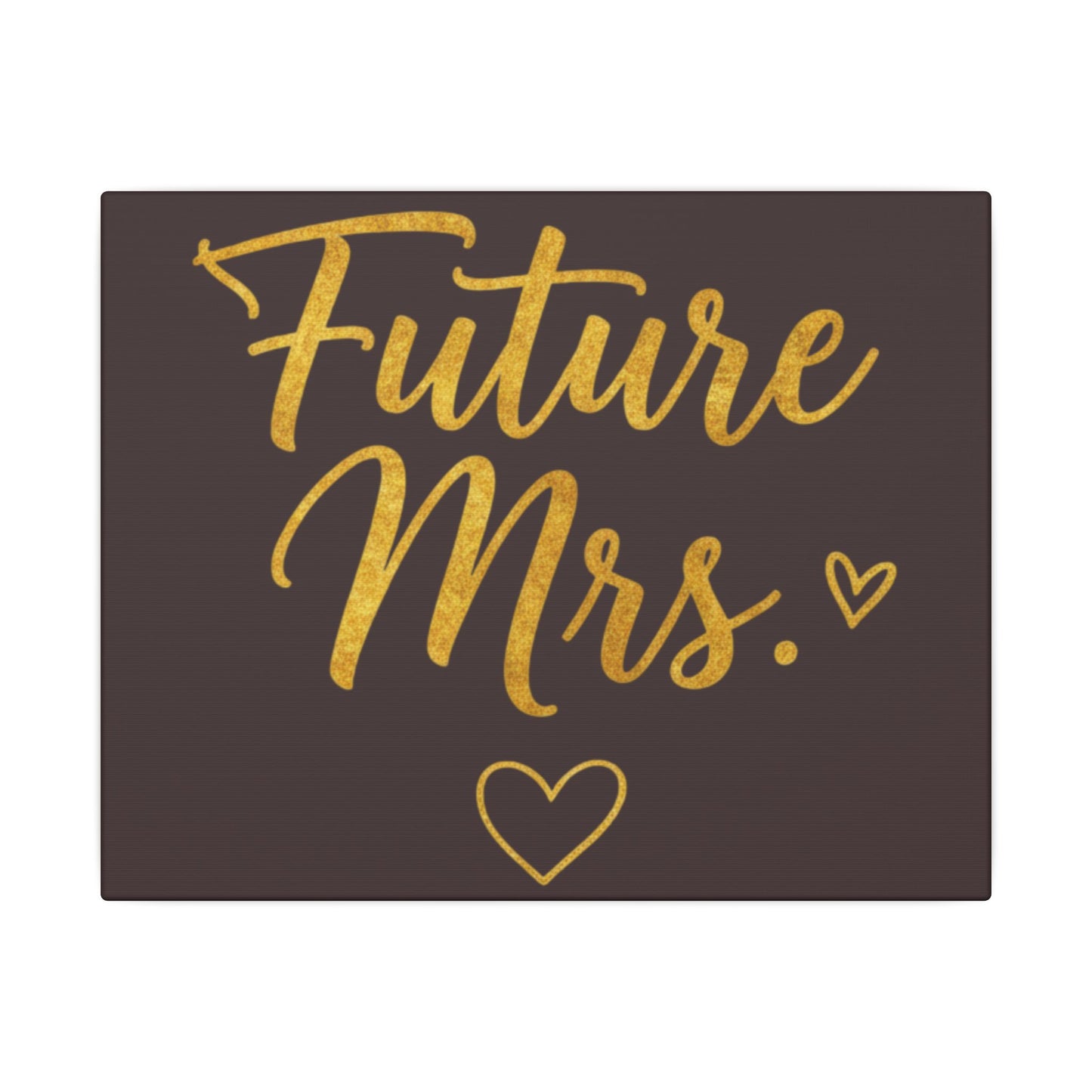 Future Mrs. Canvas Wall Art — Gold Script Bridal Shower & Bachelorette Decoration