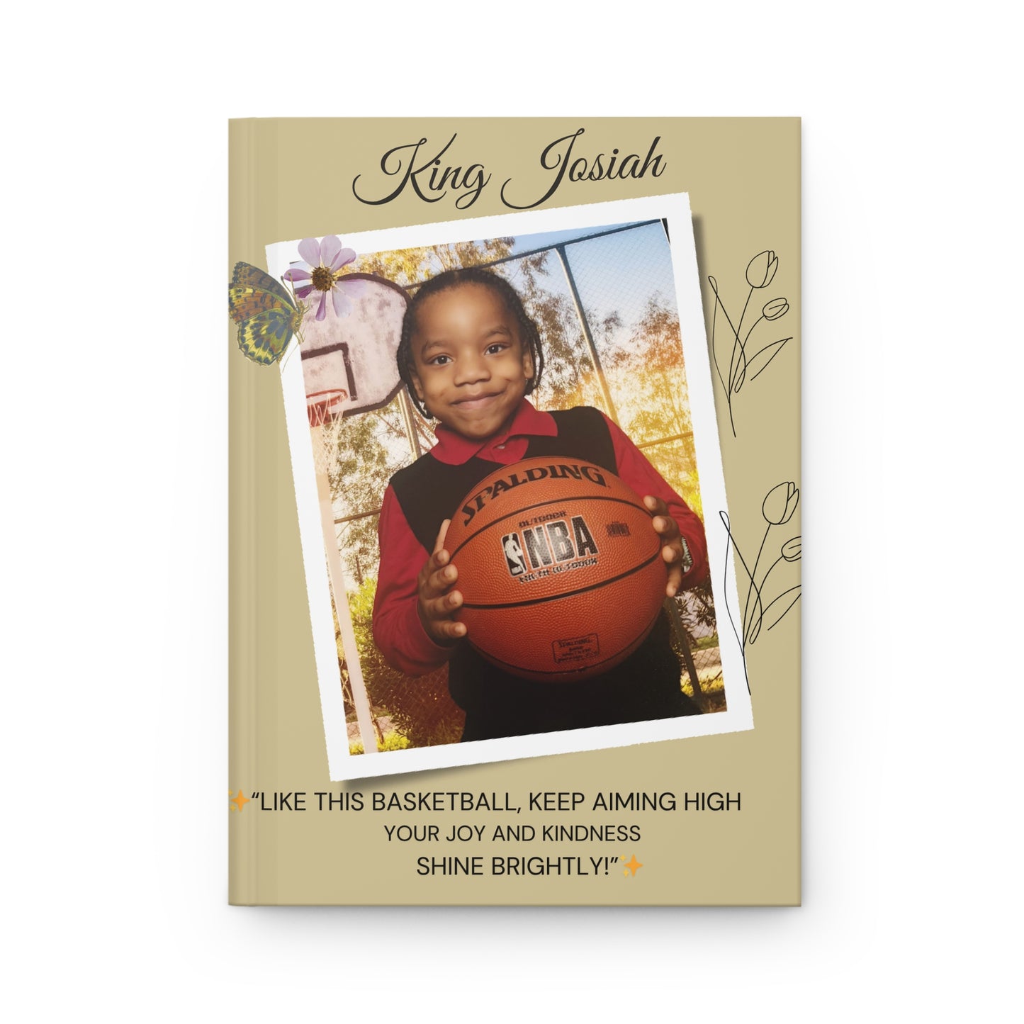 Personalize Hardcover Journal — Custom Matte Notebook for Notes & Gifts