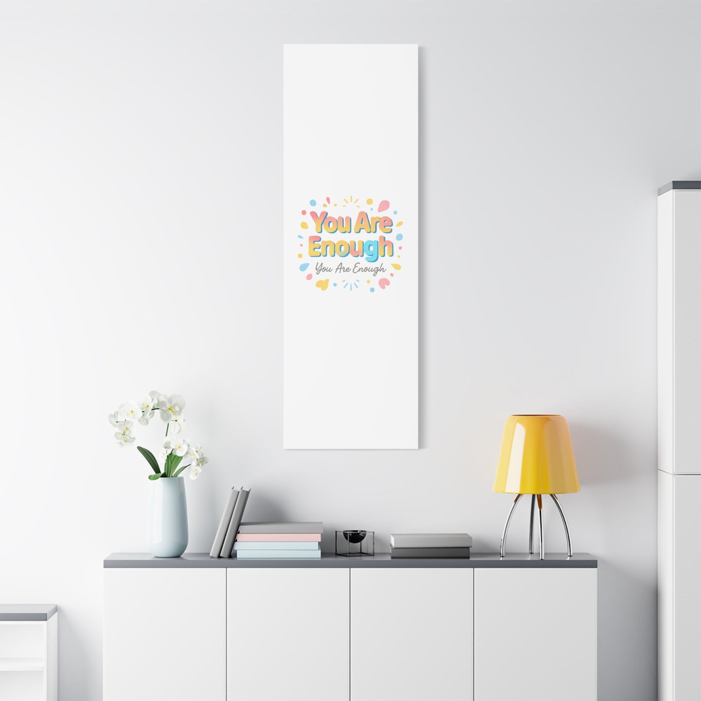 You Are Enough Canvas Wall Art — Inspirational Motivational Home Decor