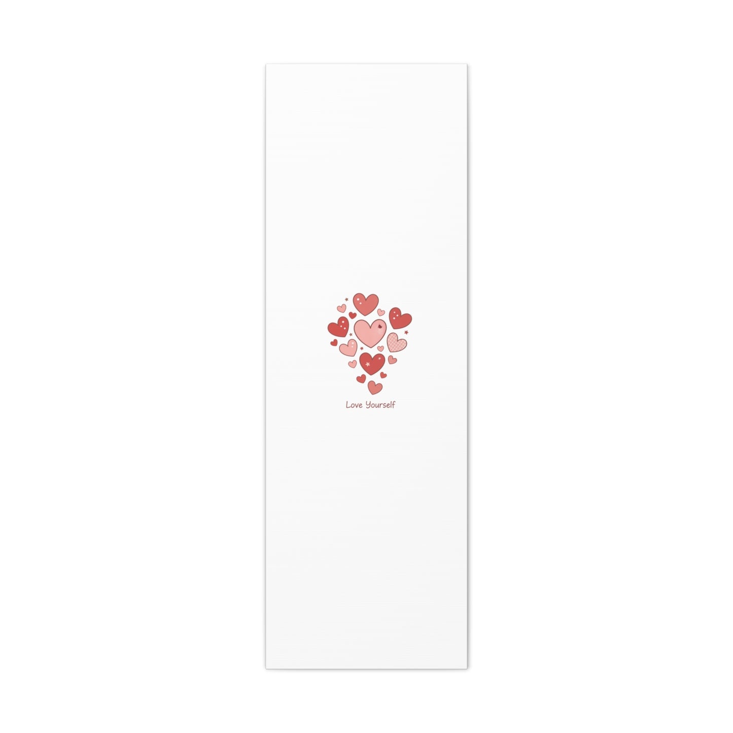 Love Yourself Canvas Wall Art — Watercolor Hearts Inspirational Home Decor